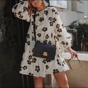 Black Floral Print Dress